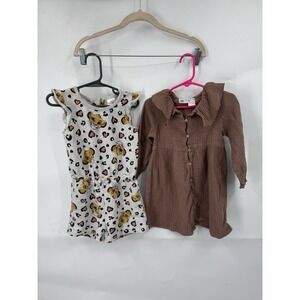 Zara Kids Dress Disney Lion King Romper Toddler Girl 3-4T Cute Bohemian Cartoon